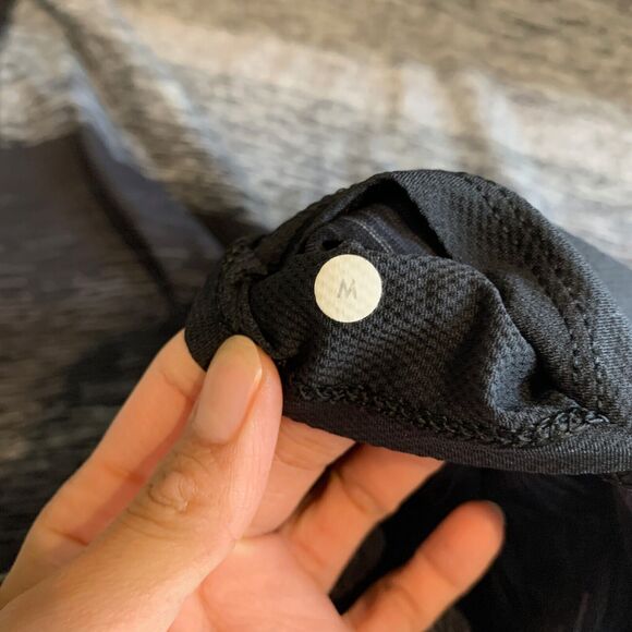 Lululemon Shirt Mens M Medium Black Gray Core Crew Rulu Long Sleeve Colorblock - Picture 10 of 12